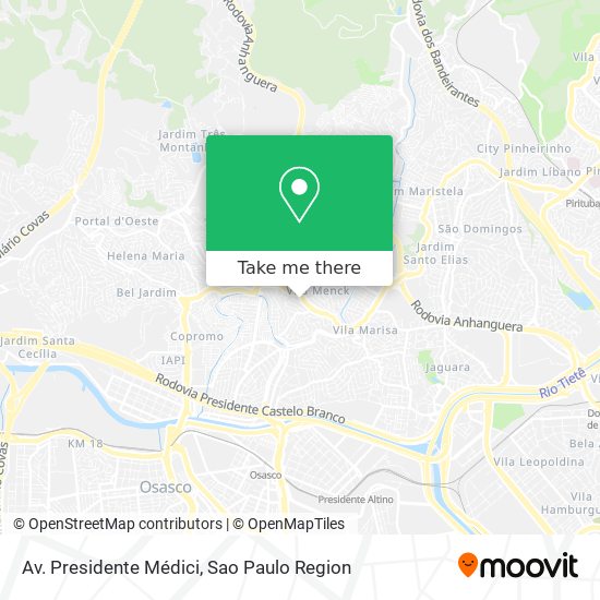 Mapa Av. Presidente Médici