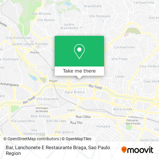 Mapa Bar, Lanchonete E Restaurante Braga