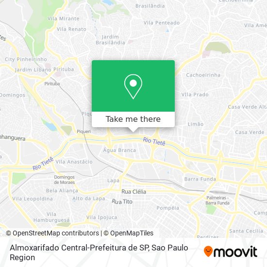 Mapa Almoxarifado Central-Prefeitura de SP