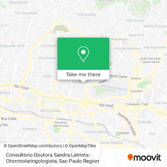 Consultório Doutora Sandra Letrinta - Otorrinolaringologista map