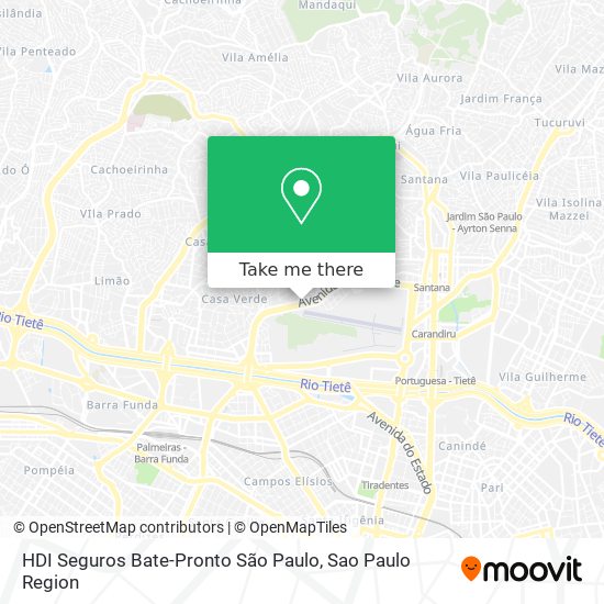 HDI Seguros Bate-Pronto São Paulo map