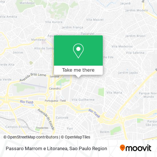 Passaro Marrom e Litoranea map