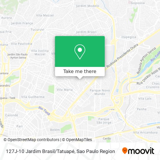 127J-10 Jardim Brasil/Tatuapé map