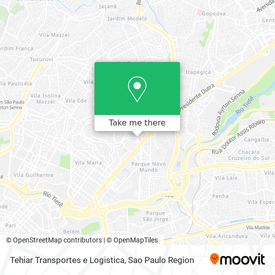 Mapa Tehiar Transportes e Logistica