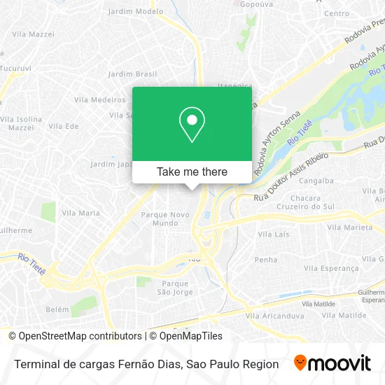 Terminal de cargas Fernão Dias map