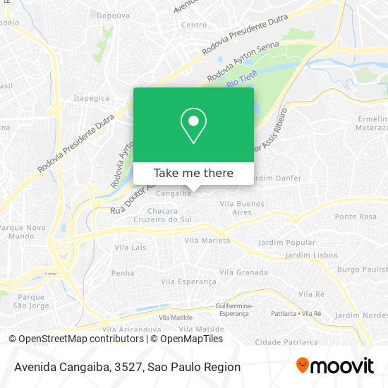 Mapa Avenida Cangaiba, 3527