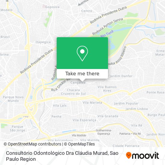 Mapa Consultório Odontológico Dra Cláudia Murad