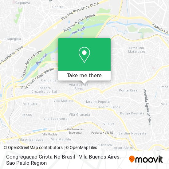 Congregacao Crista No Brasil - Vila Buenos Aires map
