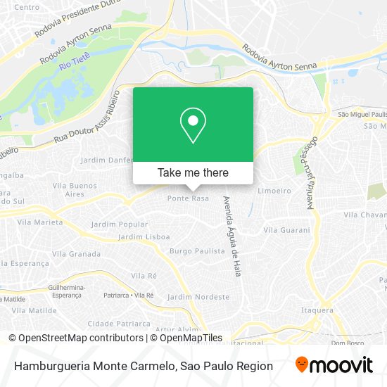 Mapa Hamburgueria Monte Carmelo