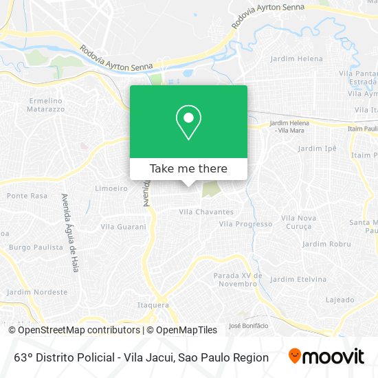 63º Distrito Policial - Vila Jacui map