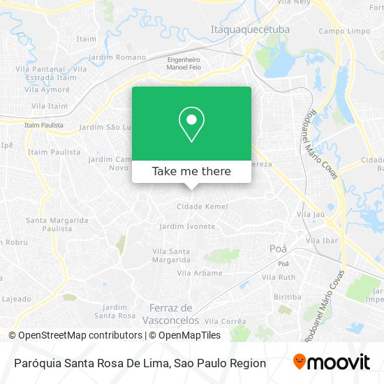 Mapa Paróquia Santa Rosa De Lima