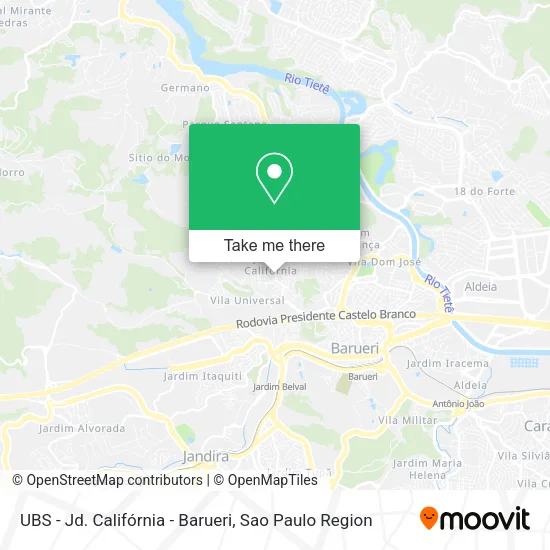 UBS - Jd. Califórnia - Barueri map