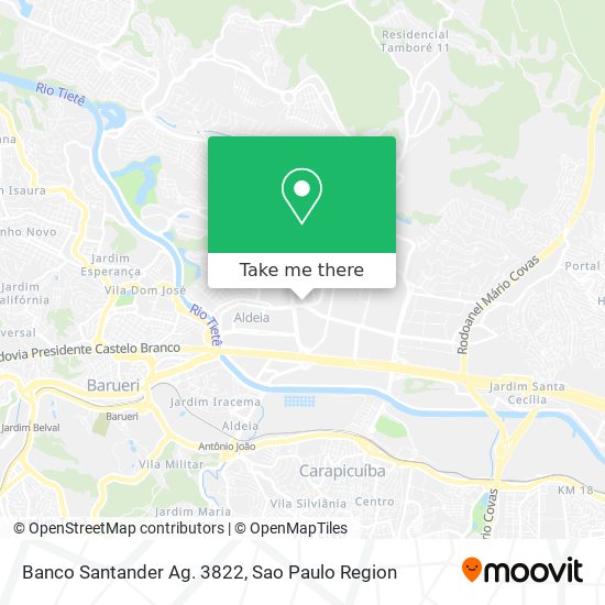 Banco Santander Ag. 3822 map