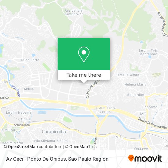 Mapa Av Ceci  - Ponto De Onibus