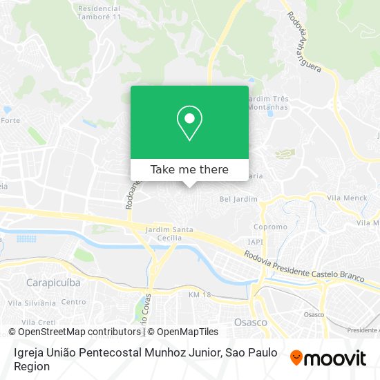 Mapa Igreja União Pentecostal Munhoz Junior