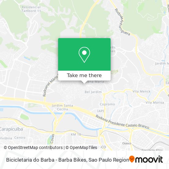 Bicicletaria do Barba - Barba Bikes map