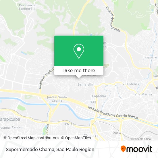 Supermercado Chama map