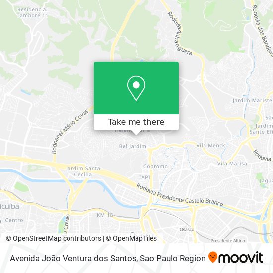 Mapa Avenida João Ventura dos Santos