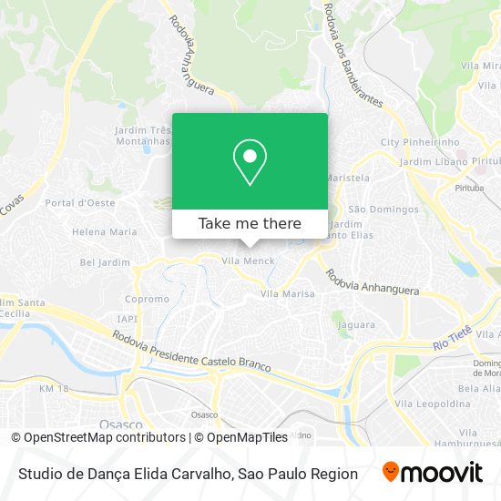 Mapa Studio de Dança Elida Carvalho