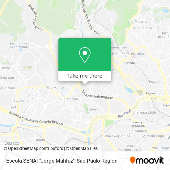 Mapa Escola SENAI "Jorge Mahfuz"