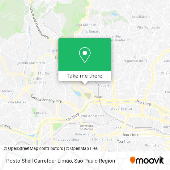Posto Shell Carrefour Limão map