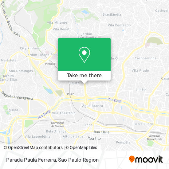 Mapa Parada Paula Ferreira