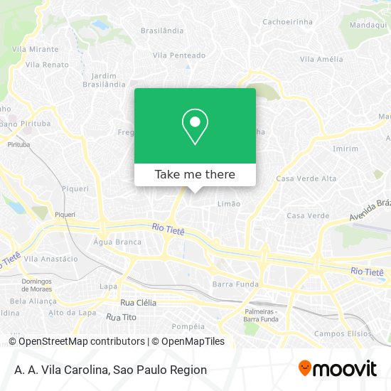 A. A. Vila Carolina map