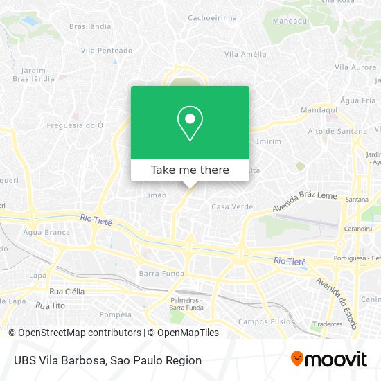Mapa UBS Vila Barbosa