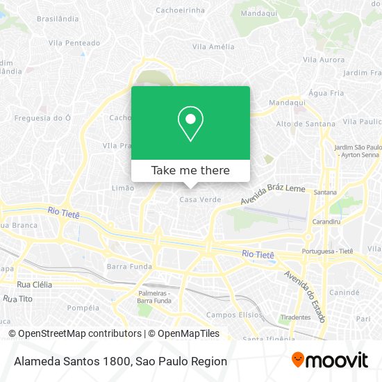 Alameda Santos 1800 map
