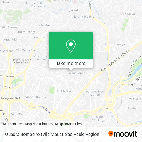 Mapa Quadra Bombeiro (Vila Maria)