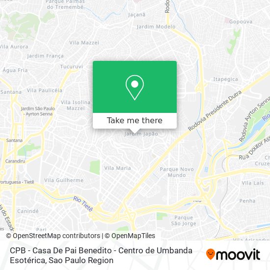 CPB - Casa De Pai Benedito - Centro de Umbanda Esotérica map