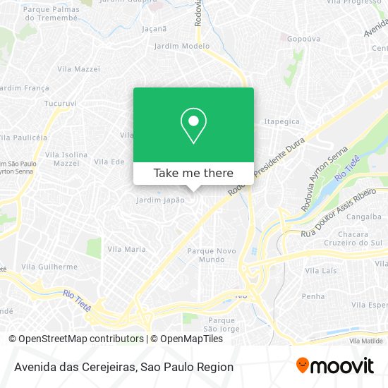 Avenida das Cerejeiras map