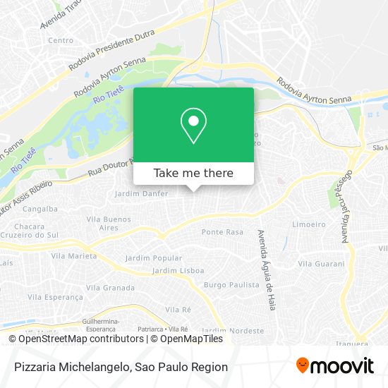 Pizzaria Michelangelo map