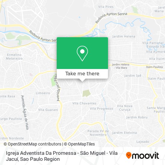 Igreja Adventista Da Promessa - São Miguel - Vila Jacuí map