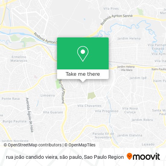 rua joão candido vieira, são paulo map