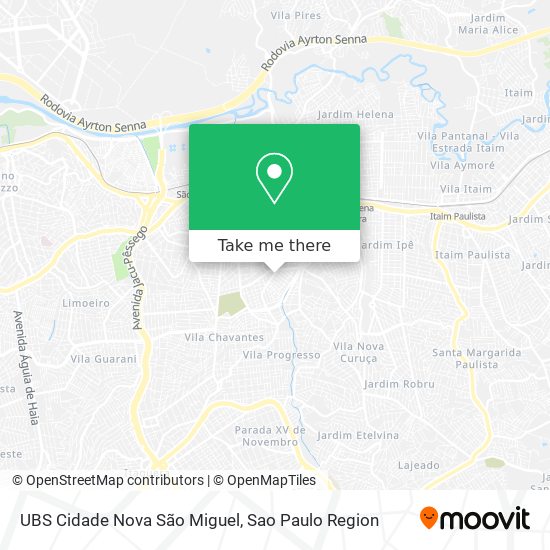 UBS Cidade Nova São Miguel map