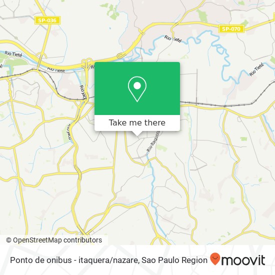 Mapa Ponto de onibus - itaquera / nazare