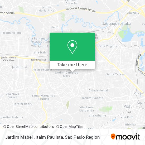 Mapa Jardim Mabel , Itaim Paulista