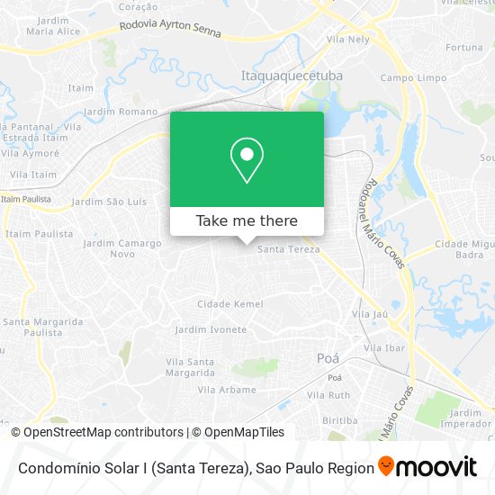 Mapa Condomínio Solar I (Santa Tereza)