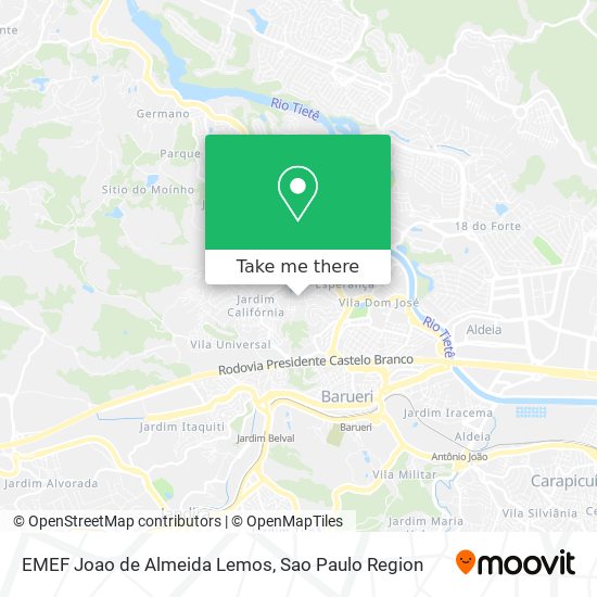 EMEF Joao de Almeida Lemos map