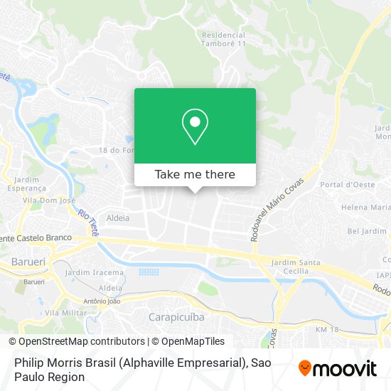 Philip Morris Brasil (Alphaville Empresarial) map