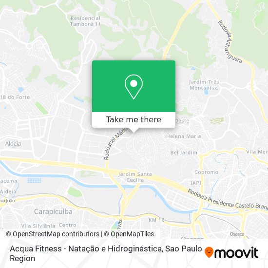 Mapa Acqua Fitness - Natação e Hidroginástica