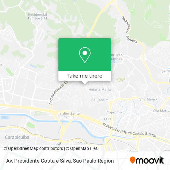 Av. Presidente Costa e Silva map