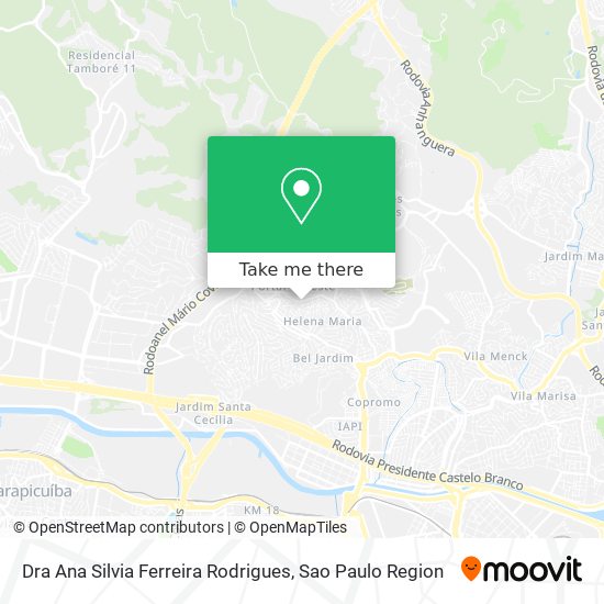 Mapa Dra Ana Silvia Ferreira Rodrigues