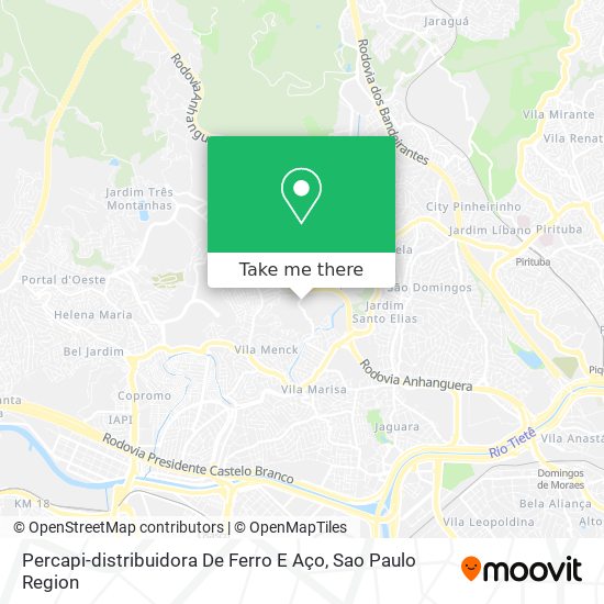 Percapi-distribuidora De Ferro E Aço map