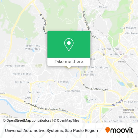 Universal Automotive Systems map