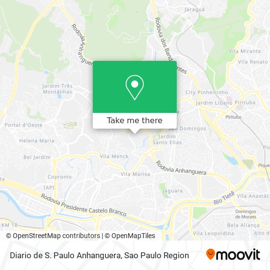 Diario de S. Paulo Anhanguera map