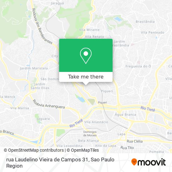Mapa rua Laudelino Vieira de Campos 31