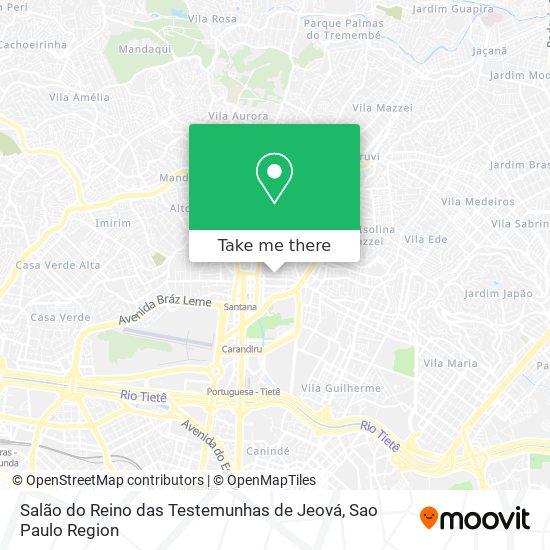 Salão do Reino das Testemunhas de Jeová map