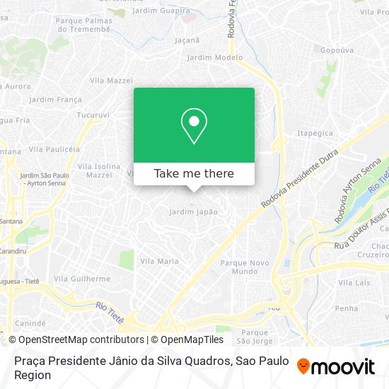 Mapa Praça Presidente Jânio da Silva Quadros